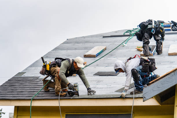 Professional Roofing technician working in Gorham, ME